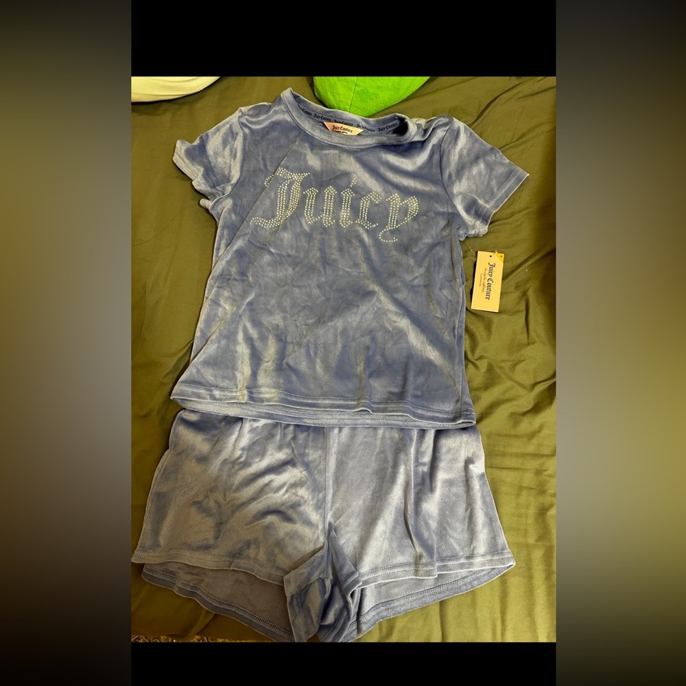 Juicy couture baby blue pajama set